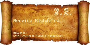 Morvicz Richárd névjegykártya